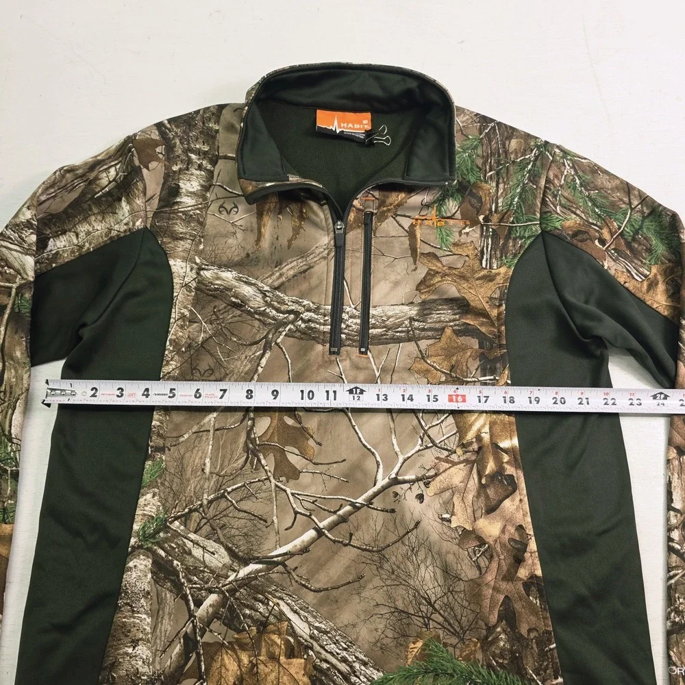 Habit Techshell Lite Scent Fleece Lined Pullover‎ Men's Sz L Realtree Xtra Camo